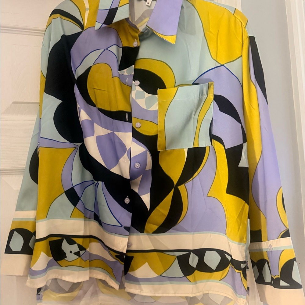 Colorful Abstract Patterned Skirt - Picture 8 of 8